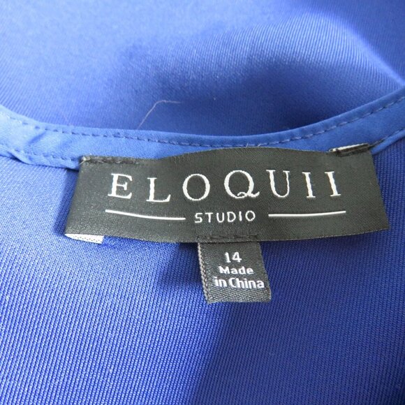 ELOQUII STUDIO Red White Blue Lace Overlay Sheath Dress Evening - Size US 14 - Picture 15 of 16